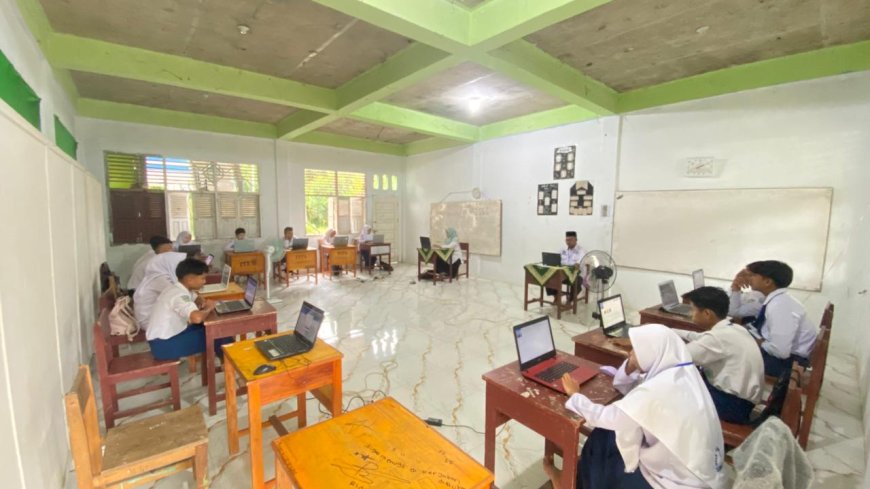 Hari Pertama TKA di MTs Muhammadiyah Tanjung Ampalu Berjalan Mulus dan Tertib