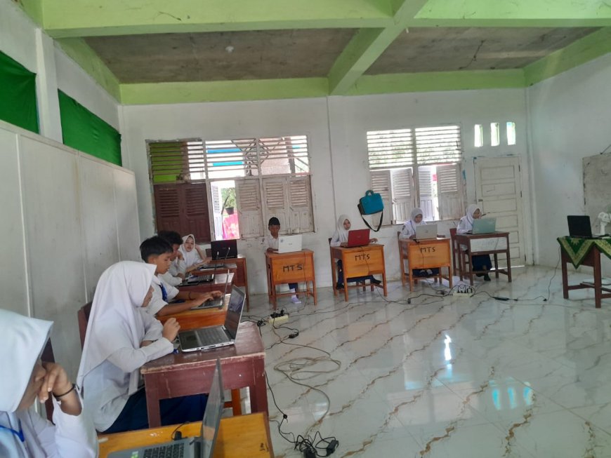 Tangguh Hadapi Kendala Teknis, Hari Kedua TKA MTs Muhammadiyah Tanjung Ampalu Tuntas dengan Tertib